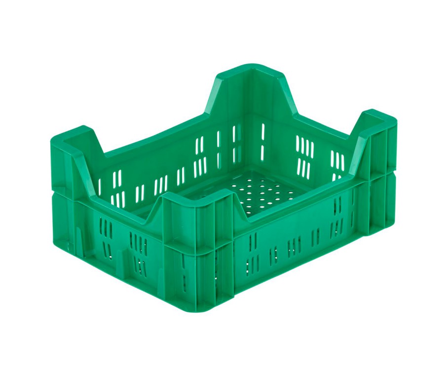 Přepravka E4315 (2-310) zelená, UÚ, perforovaná